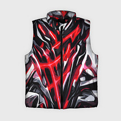 Женский жилет Красная энергетическая абстракция, цвет: 3D-черный