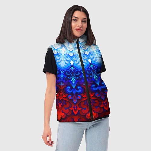 Женский жилет Душа моя Россия 1 / 3D-Светло-серый – фото 3