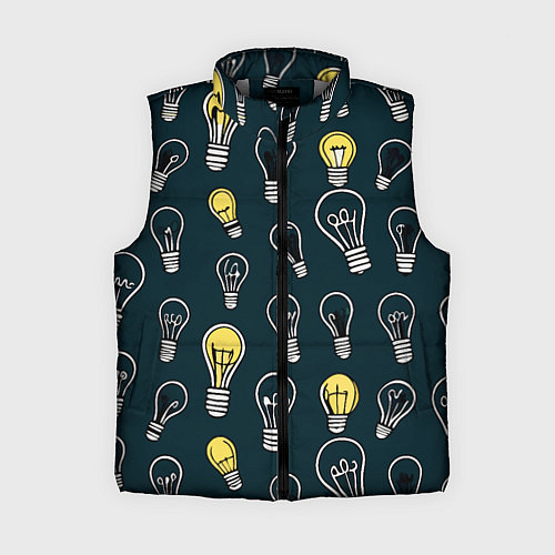 Женский жилет Инновации паттерн - лампочки электрические излучен / 3D-Светло-серый – фото 1