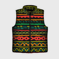 Женский жилет Ethnic ornament on black, цвет: 3D-черный