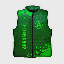 Женский жилет Aerosmith - green gradient вертикально, цвет: 3D-черный