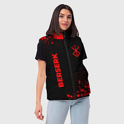 Женский жилет Berserk - red gradient вертикально, цвет: 3D-черный — фото 2