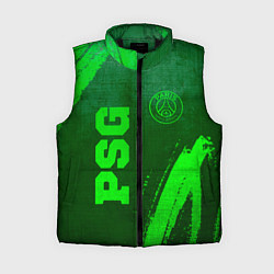 Женский жилет PSG - green gradient вертикально, цвет: 3D-черный