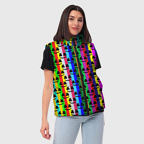 Женский жилет Marshmello радуга / 3D-Светло-серый – фото 3