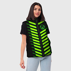 Женский жилет Xbox green line, цвет: 3D-светло-серый — фото 2