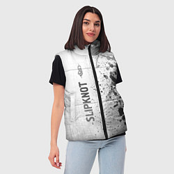 Женский жилет Slipknot - white gradient по-вертикали, цвет: 3D-черный — фото 2