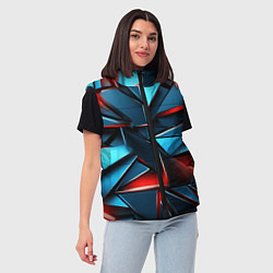 Женский жилет Геометрические осколки, цвет: 3D-черный — фото 2
