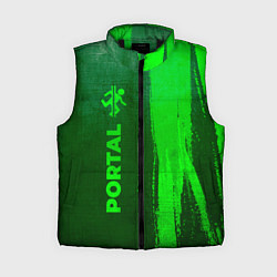 Женский жилет Portal - green gradient по-вертикали, цвет: 3D-черный