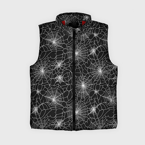Женский жилет Паутина - паттерн / 3D-Красный – фото 1
