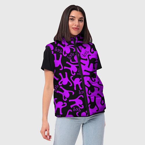 Женский жилет Ъуъ съука mem pattern / 3D-Светло-серый – фото 3