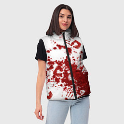 Женский жилет Кровавые следы и отпечатки рук, цвет: 3D-черный — фото 2