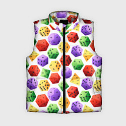 Женский жилет Игровые разноцветные кости паттерн