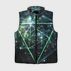 Женский жилет Космические линии звезды, цвет: 3D-красный