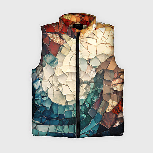 Женский жилет Мозаика в виде плитки / 3D-Красный – фото 1