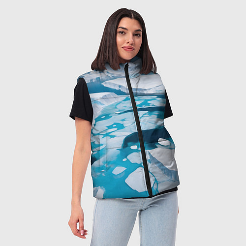 Женский жилет Арктический лед / 3D-Светло-серый – фото 3