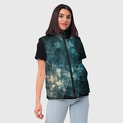 Женский жилет Абстрактный космос геометрия, цвет: 3D-светло-серый — фото 2