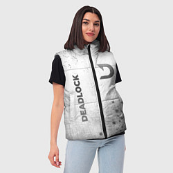 Женский жилет Deadlock - white gradient вертикально, цвет: 3D-черный — фото 2