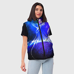 Женский жилет Неоновый шторм текстура, цвет: 3D-красный — фото 2