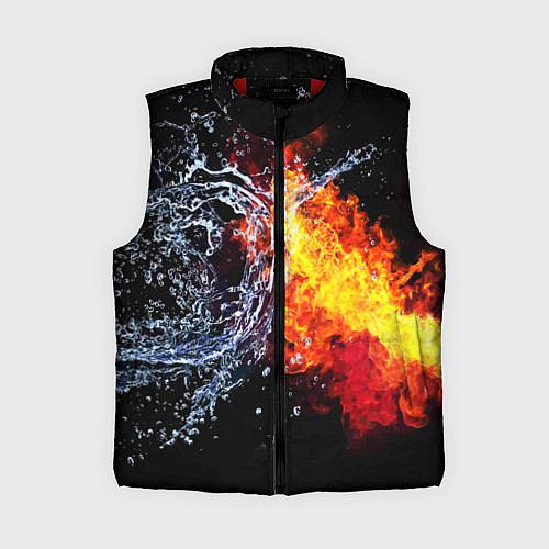Женский жилет Столкновения огня и воды / 3D-Красный – фото 1