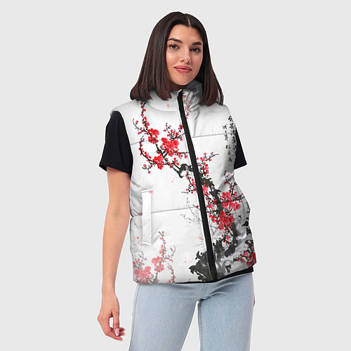 Женский жилет Китайская слива / 3D-Светло-серый – фото 3