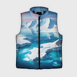 Женский жилет Арктика льдины, цвет: 3D-черный