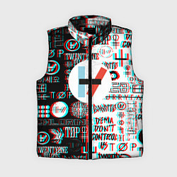 Женский жилет Twenty one pilots glitch pattern