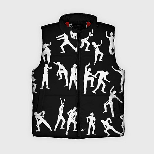 Женский жилет Silhouettes of moving people / 3D-Красный – фото 1
