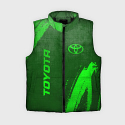 Женский жилет Toyota - green gradient вертикально, цвет: 3D-черный