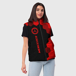 Женский жилет Mercedes - red gradient по-вертикали, цвет: 3D-черный — фото 2