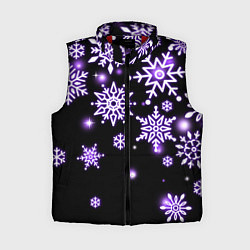 Женский жилет Снежинки в неоне, цвет: 3D-красный