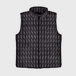 Женский жилет Белые точки на чёрном фоне, цвет: 3D-черный