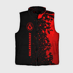 Женский жилет Galatasaray - red gradient по-вертикали, цвет: 3D-черный