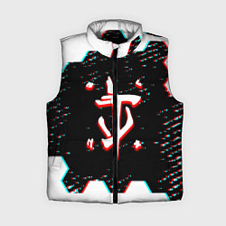 Женский жилет Doom hexagon glitch color, цвет: 3D-светло-серый