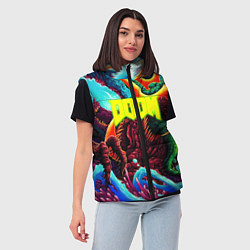 Женский жилет Doom monster mars, цвет: 3D-светло-серый — фото 2
