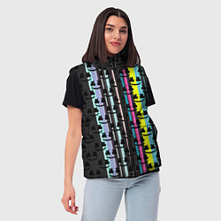 Женский жилет Marshmello dj pattern line, цвет: 3D-светло-серый — фото 2