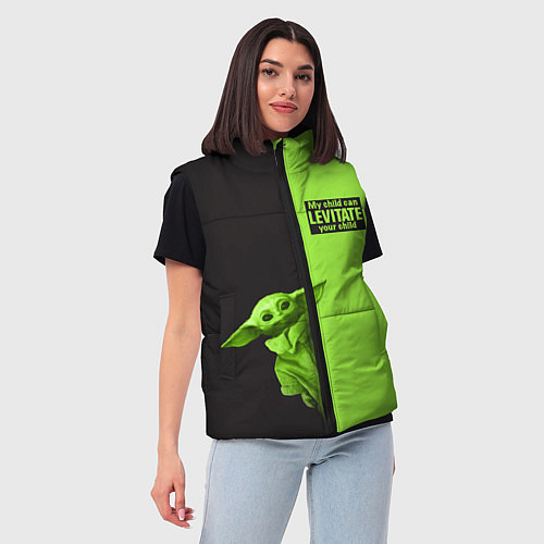 Женский жилет Child Grogu / 3D-Светло-серый – фото 3
