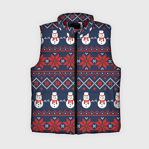 Женский жилет Christmas Background / 3D-Красный – фото 1