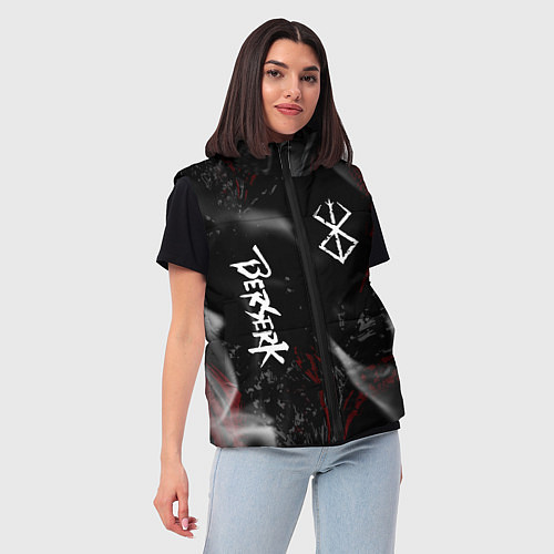 Женский жилет Берсерк - пламя / 3D-Светло-серый – фото 3