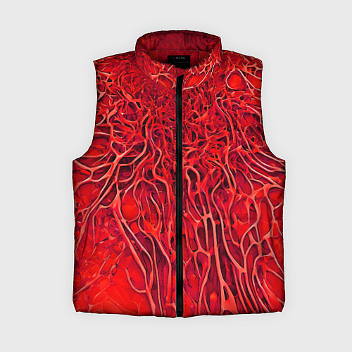 Женский жилет Красный симбионт абстракция / 3D-Красный – фото 1