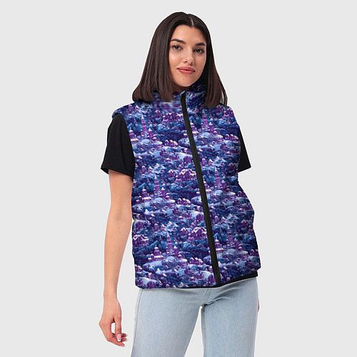 Женский жилет Готическая ночь на Рождество / 3D-Светло-серый – фото 3