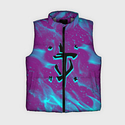 Женский жилет Doom neon flame, цвет: 3D-светло-серый