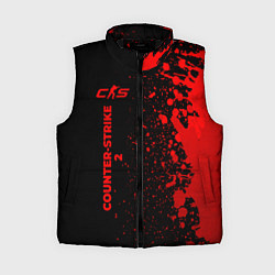 Женский жилет Counter-Strike 2 - red gradient по-вертикали, цвет: 3D-черный