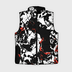 Женский жилет Черно-красный камуфляж, цвет: 3D-светло-серый