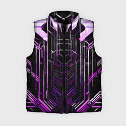 Женский жилет Purple lines on a black background