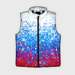 Женский жилет Флаг России в стиле пуантилизм