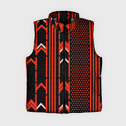 Женский жилет Красные обои на чёрном фоне, цвет: 3D-светло-серый