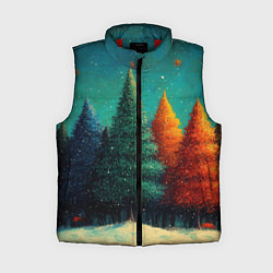 Женский жилет Разноцветные елочки