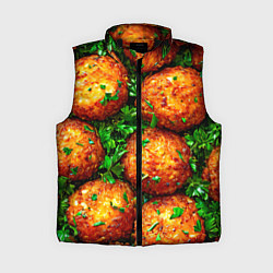 Женский жилет Котлеты, цвет: 3D-черный