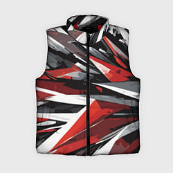 Женский жилет Чёрно-красно-белая абстракция