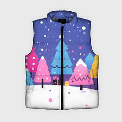 Женский жилет Милые разноцветные елочки